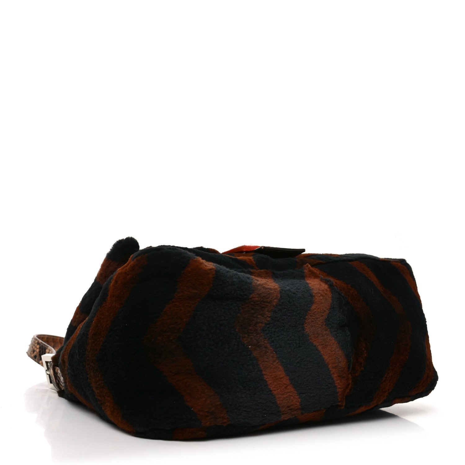 Fendi Mink Snakeskin Chevron Mama Baguette 4 of 11