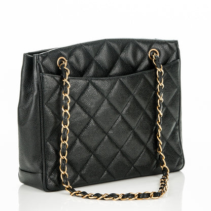 Chanel Caviar Quilted CC Shoulder Bag Black 3 of 6