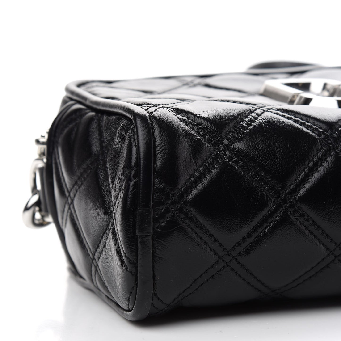 Natural Grain Calfskin Quilted The Softshot 21 Bag Black