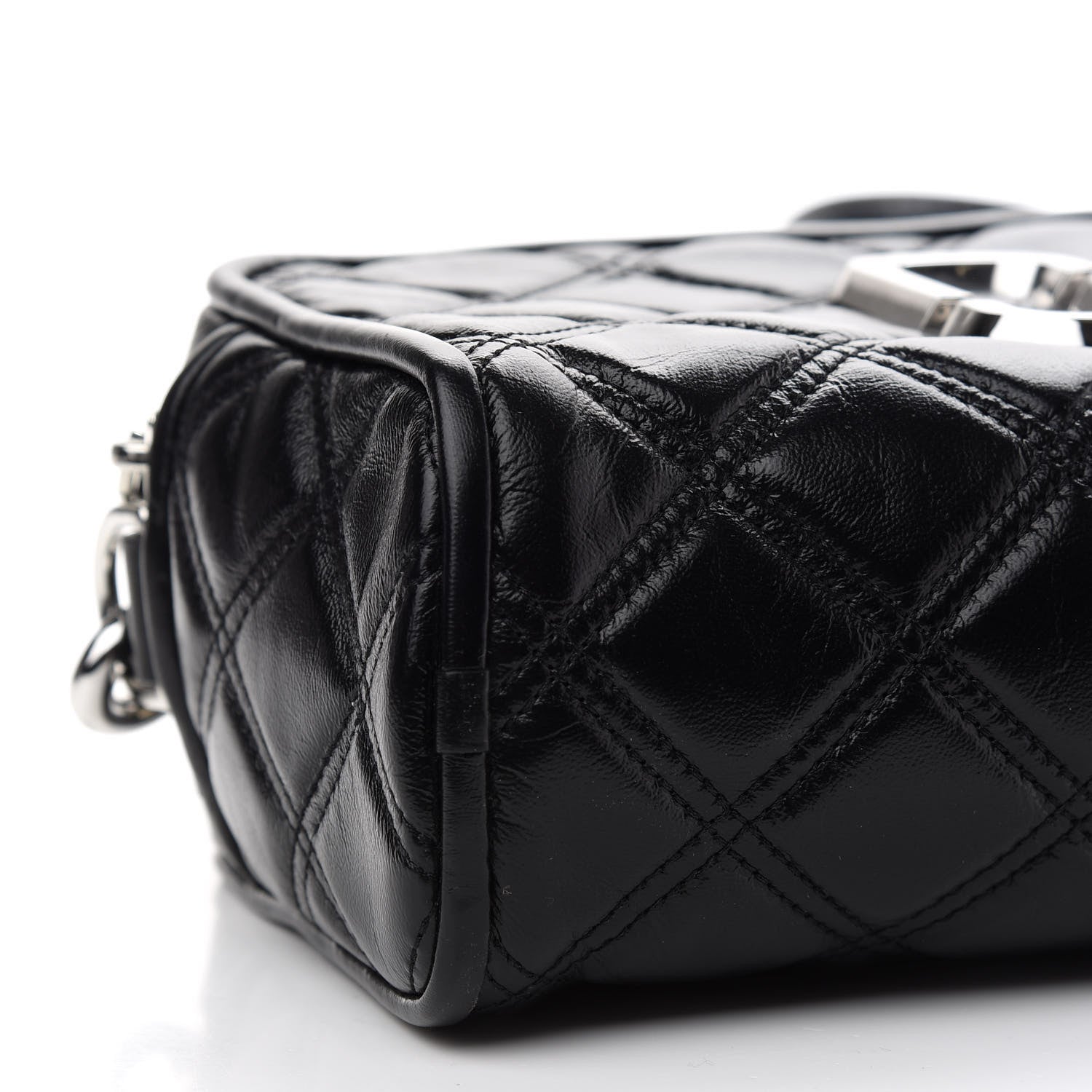 Marc Jacobs Natural Grain Calfskin Quilted The Softshot 21 Bag Black 9 of 10