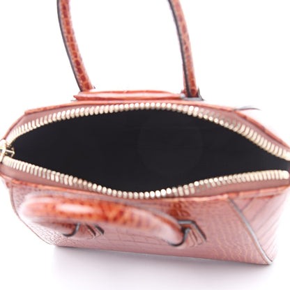 Givenchy Calfskin Crocodile Embossed Mini Antigona Cognac 5 of 9