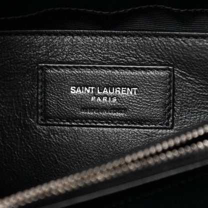 Saint Laurent Calfskin Y Quilted Monogram Small Loulou Chain Satchel Black 6 of 10