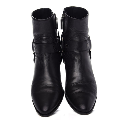 Saint Laurent Calfskin West Harness Boots 39 Black 5 of 11