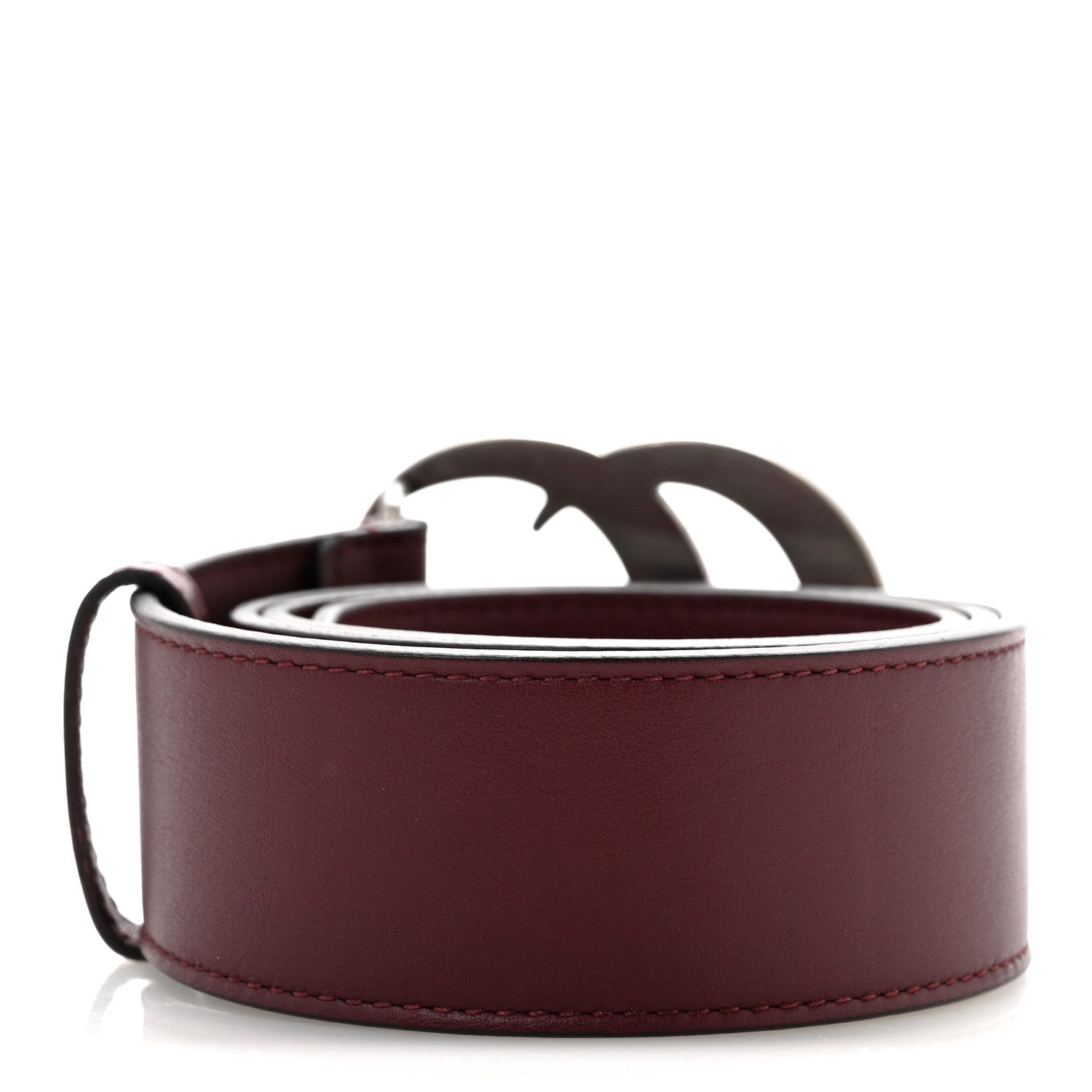 Gucci Moon Calfskin Nickel Double G 40mm Belt 75 30 Strong Red 2 of 7
