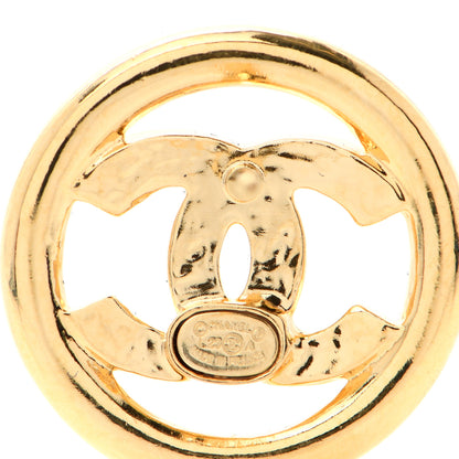 Chanel CC Round Earrings Gold 4 of 5