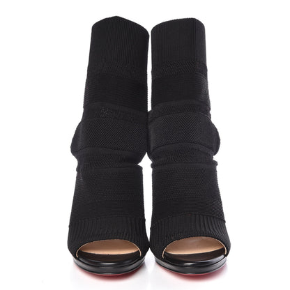 Christian Louboutin Maille Tricot Nappa Cheminene 120 Sock Ankle Boots 39 Black 2 of 6