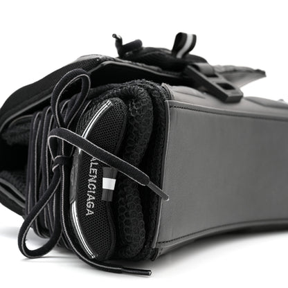 Balenciaga Faux Calfskin Fabric Small Sneakerhead Top Handle Bag Black 9 of 10
