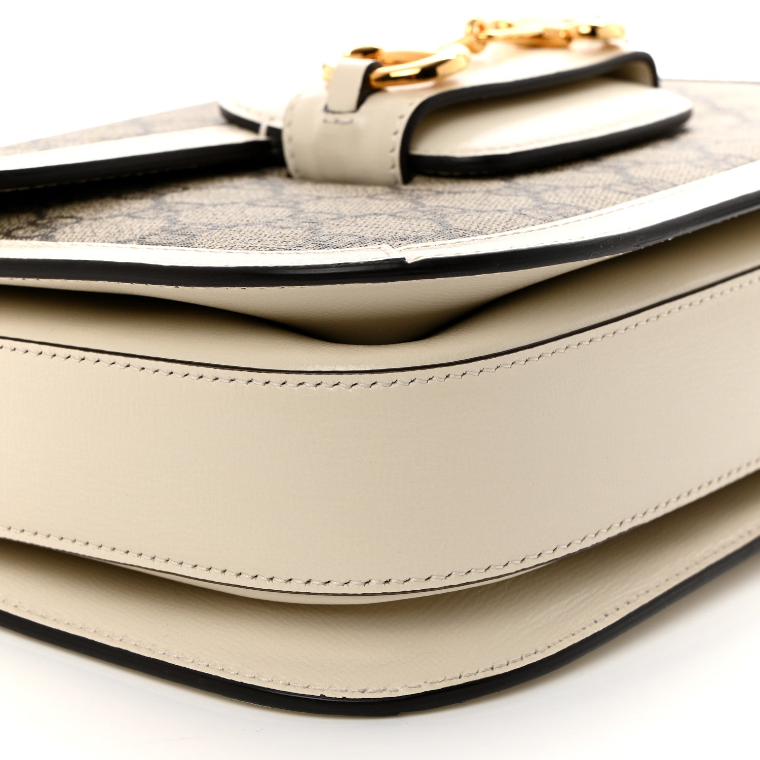 Gucci GG Supreme Monogram Horsebit 1955 Shoulder Bag Beige Mystic White 10 of 11