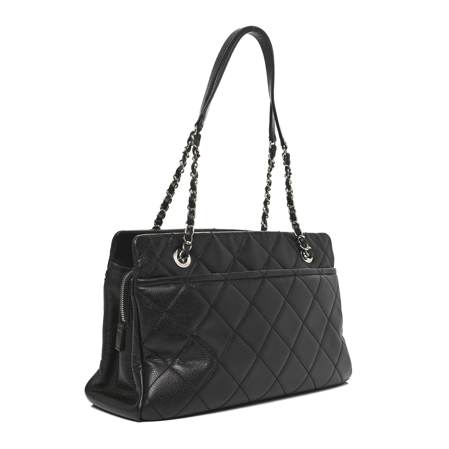 Chanel Caviar Quilted CC Timeless Soft Tote Black 3 of 10