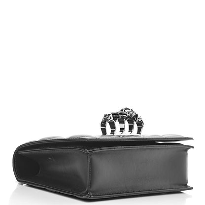 Alexander McQueen Lambskin Quilted Knuckle Shoulder Bag Black 4 of 16