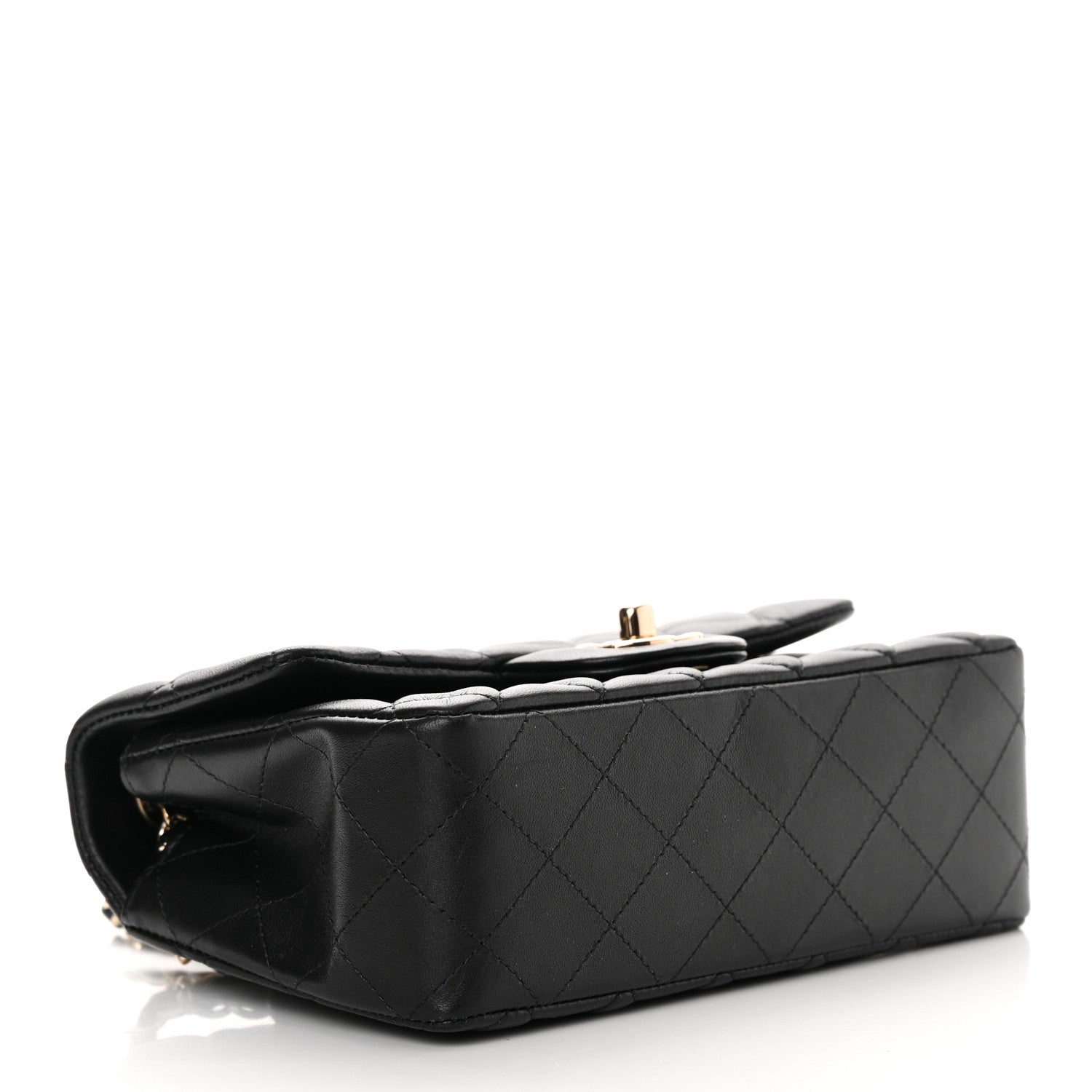 Chanel Lambskin Quilted Mini Rectangular Flap Black 4 of 13