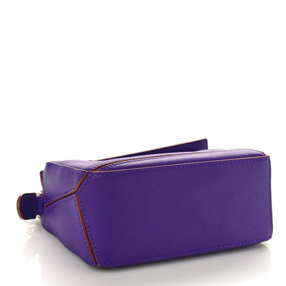 Loewe Calfskin Mini Puzzle Bag Purple Cognac 4 of 8