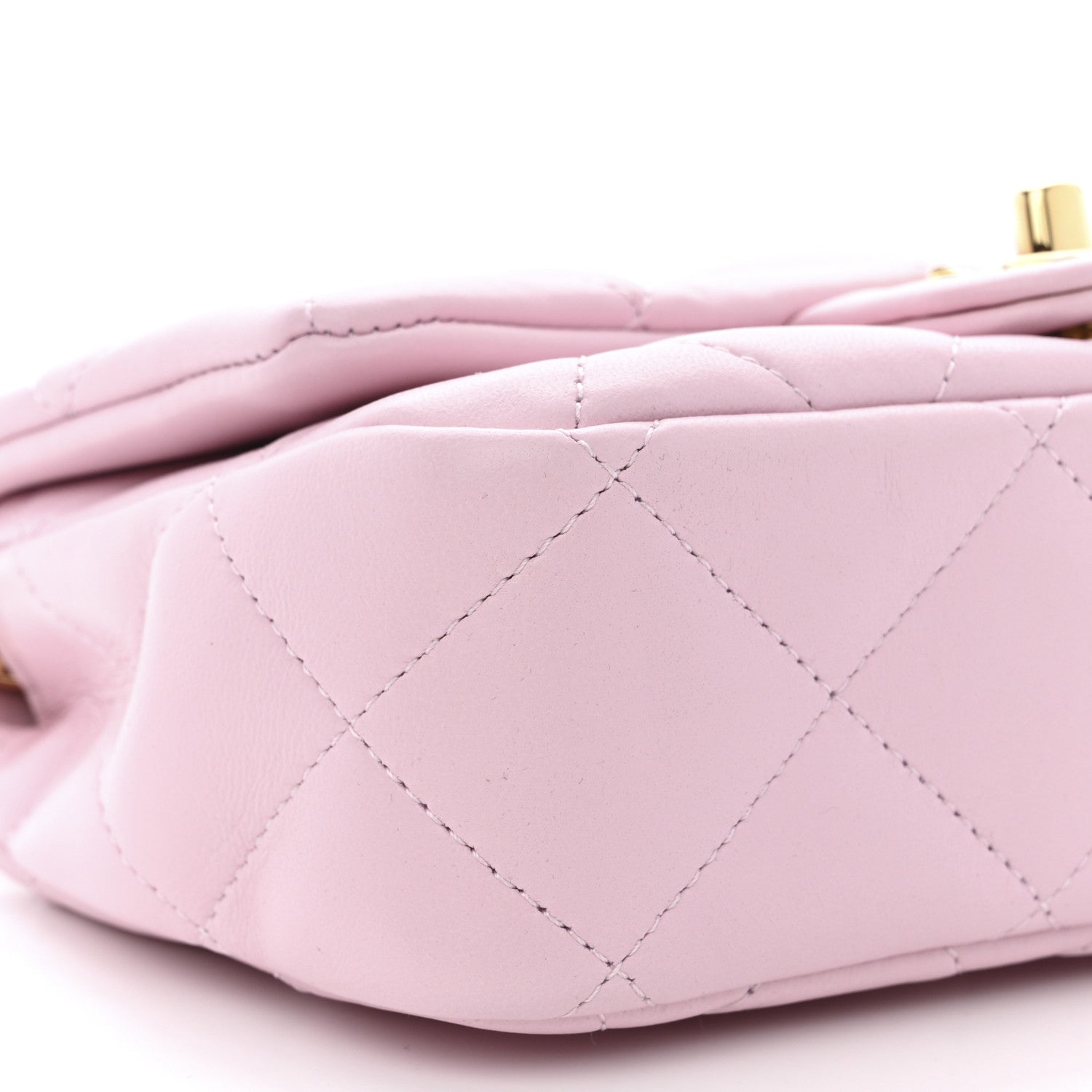 Chanel Lambskin Resin Quilted Top Handle Flap Light Pink 9 of 10