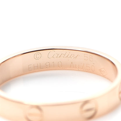 Cartier 18K Pink Gold 3.5mm LOVE Wedding Band Ring 56 7.75 4 of 4