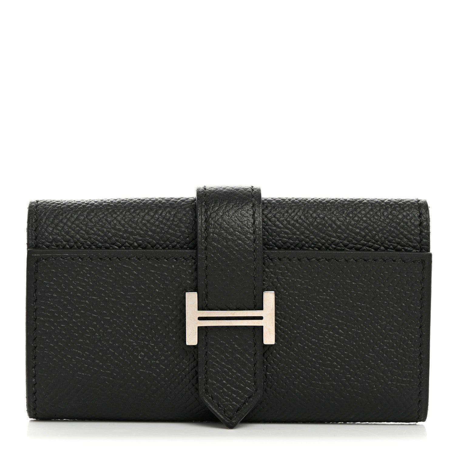 Hermes Epsom Bearn Multicles 4 Key Holder Black 1 of 6