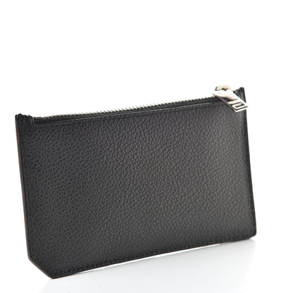 Saint Laurent Grained Calfskin 5 Fragments Zip Pouch Card Holder Black 3 of 7