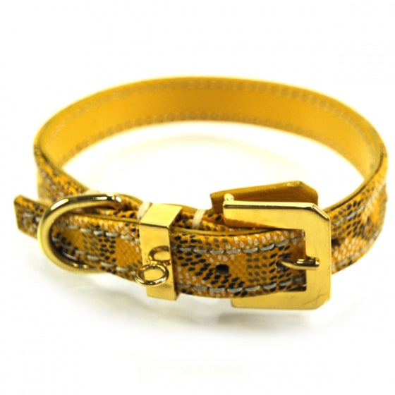 Goyardine Dog Collar Small Bracelet Yellow