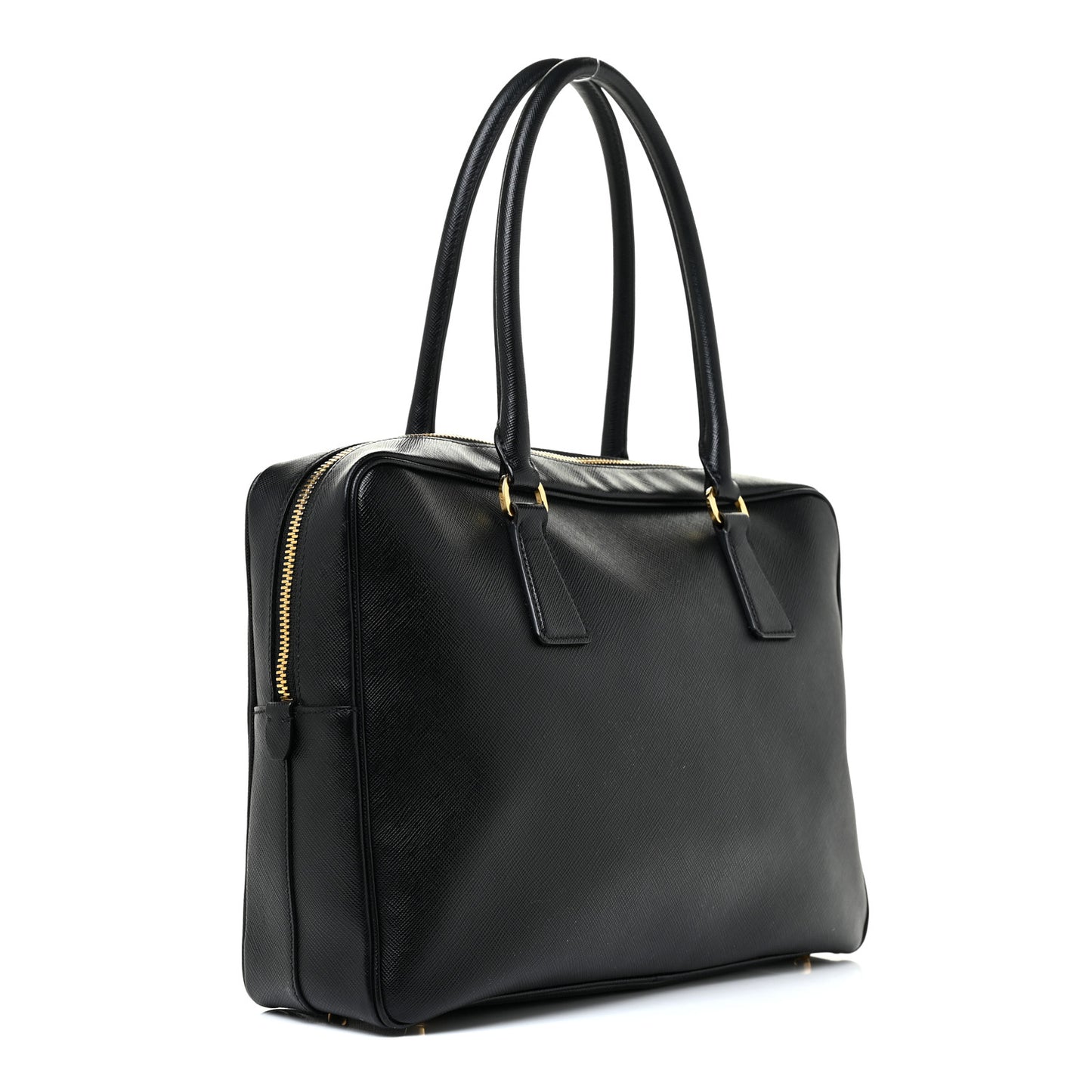 Saffiano Lux Briefcase Black