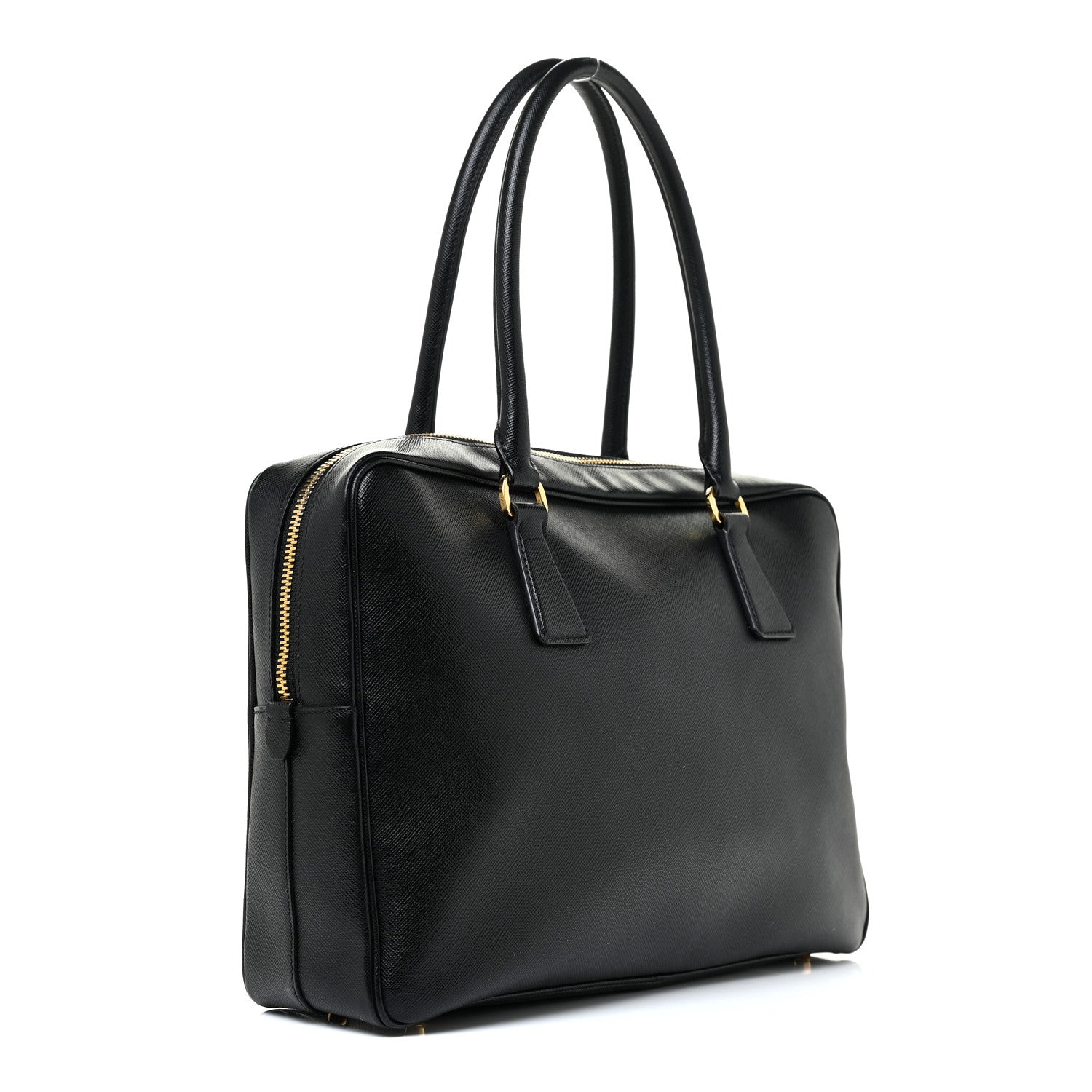 Prada Saffiano Lux Briefcase Black 3 of 14