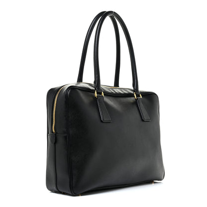 Prada Saffiano Lux Briefcase Black 3 of 14