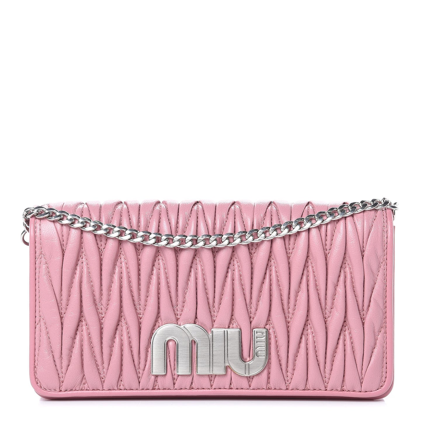 Nappa Matelasse Wallet On Chain Rosa