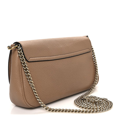 Gucci Pebbled Calfskin Medium Soho Flap Crossbody Camelia 3 of 10
