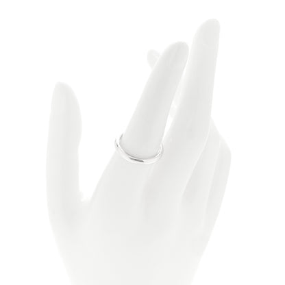 Tiffany Sterling Silver Diamond Elsa Peretti Band Ring 54 7 2 of 4