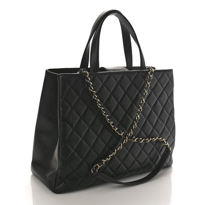 Chanel Caviar Quilted Large Business Affinity Shopping Bag Black 3 of 9