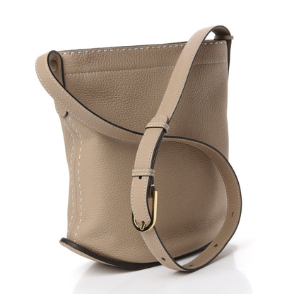 Delvaux Taurillon Pin Daily Surpique Bucket Sand 3 of 10