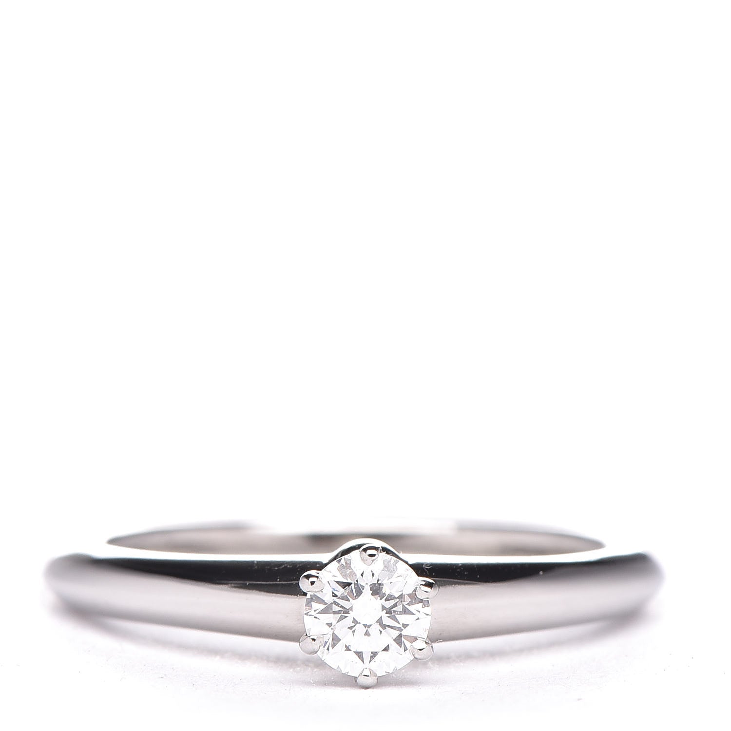 Tiffany Platinum Diamond .18ct Solitaire Engagement Ring 47 4 1 of 7