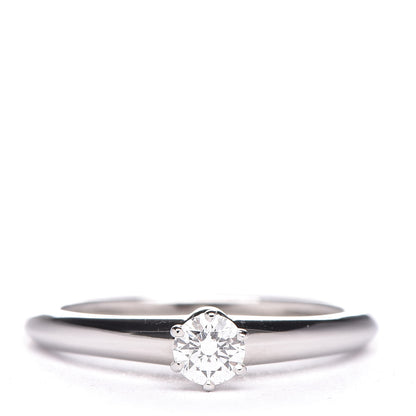 Tiffany Platinum Diamond .18ct Solitaire Engagement Ring 47 4 1 of 7
