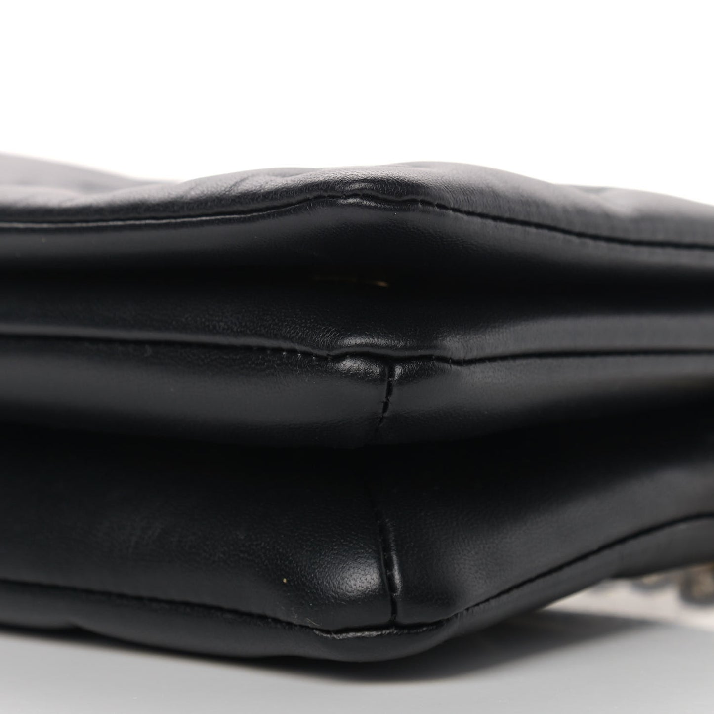 Lambskin Embossed Monogram Pochette Coussin Black