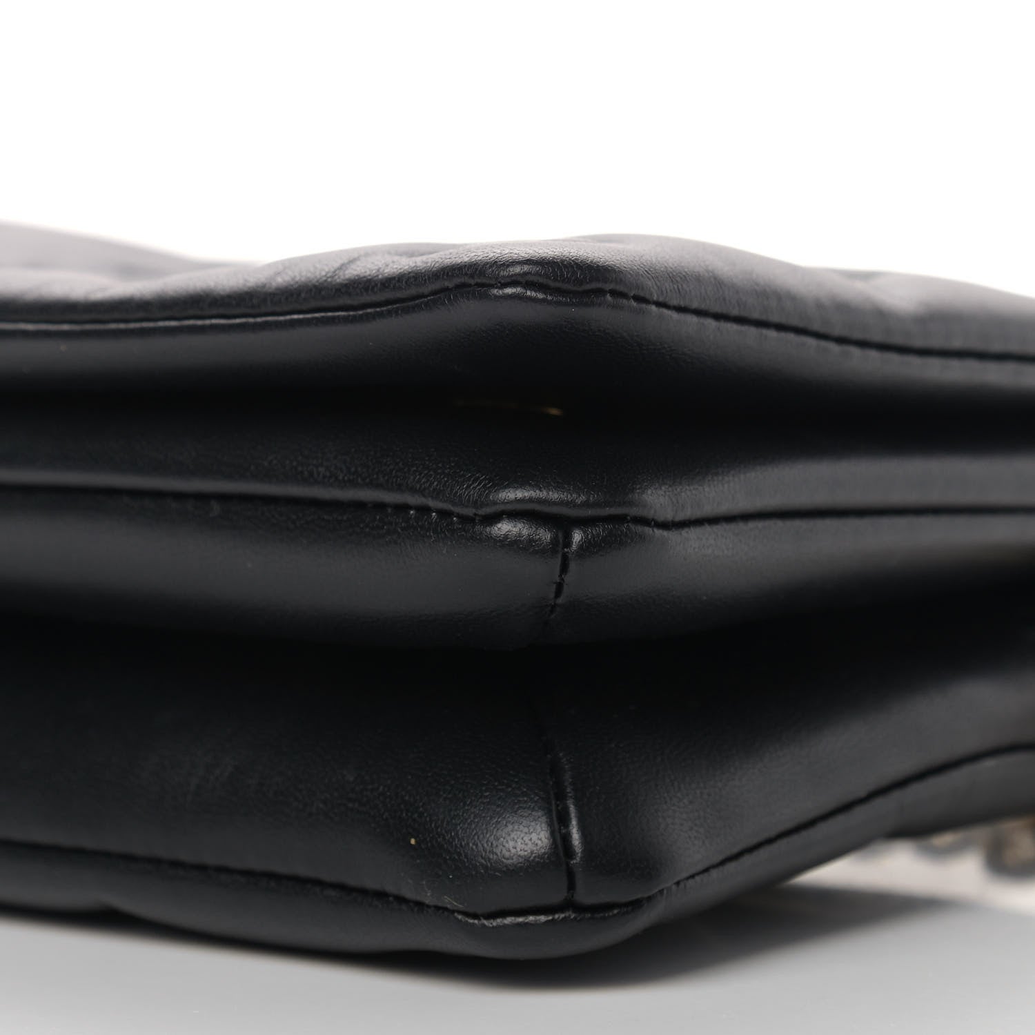 Louis Vuitton Lambskin Embossed Monogram Pochette Coussin Black 8 of 9