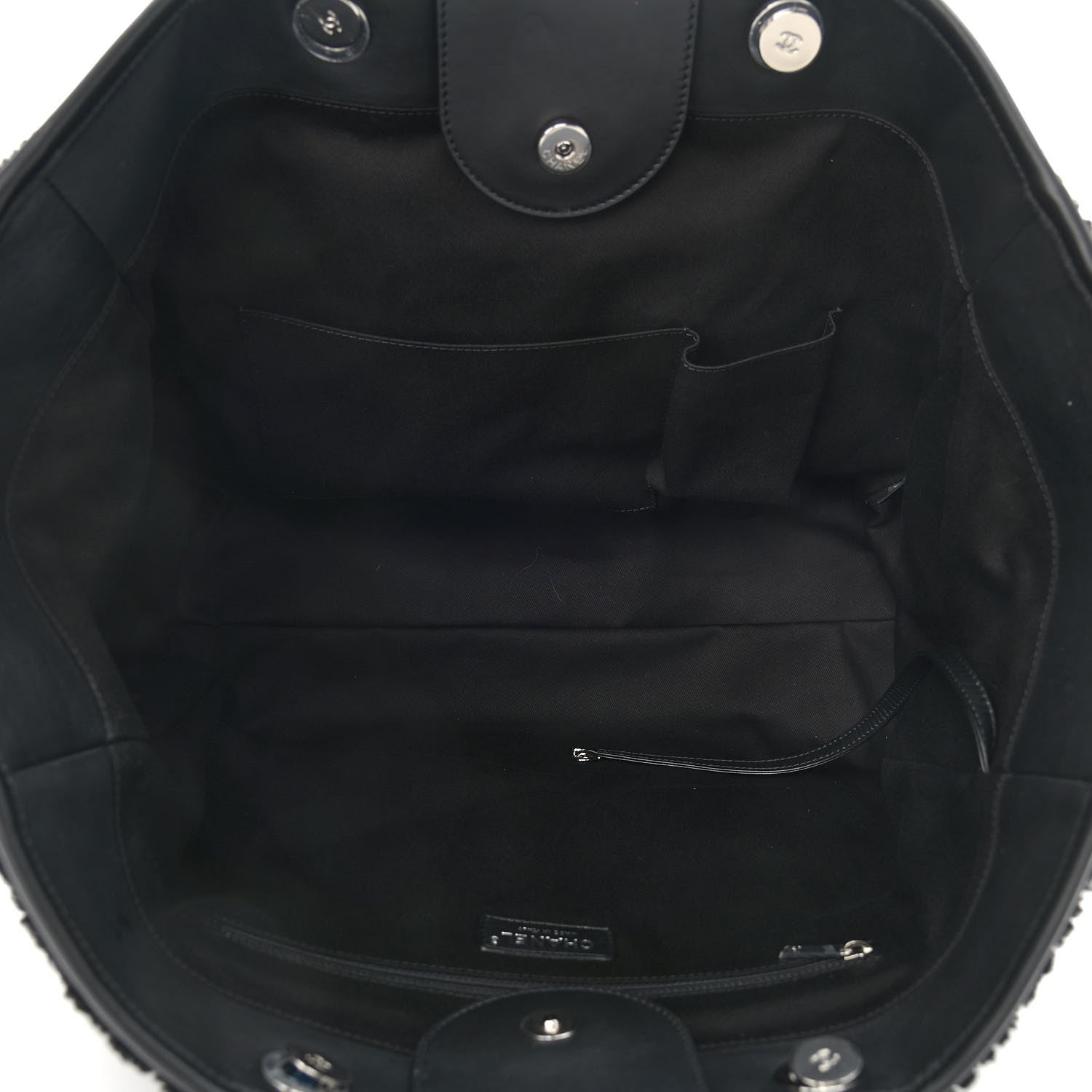 Chanel Shearling Large Deauville Tote Black 5 of 13