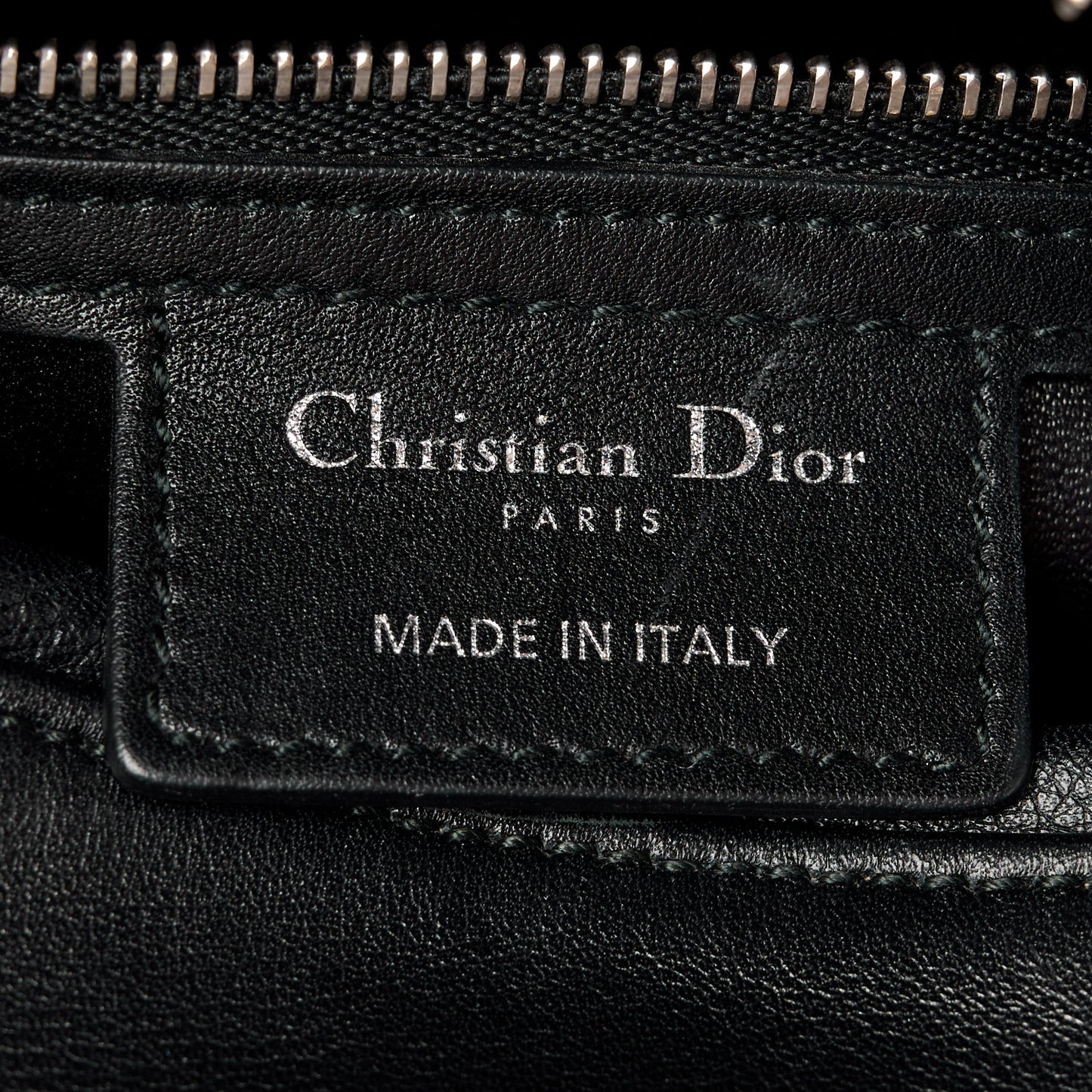 Smooth Calfskin Patch Embellished Medium Lady Dior Black