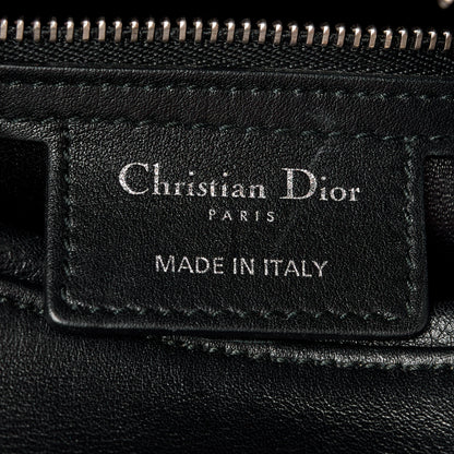 Christian Dior Smooth Calfskin Patch Embellished Medium Lady Dior Black 6 of 10