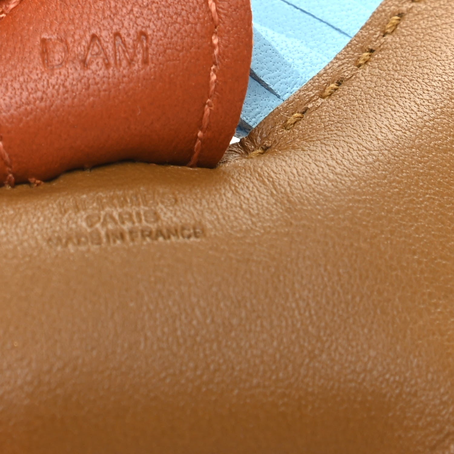Hermes Milo Lambskin Grigri Rodeo Horse Bag Charm PM Kraft Celeste Pain D'Epice 4 of 5