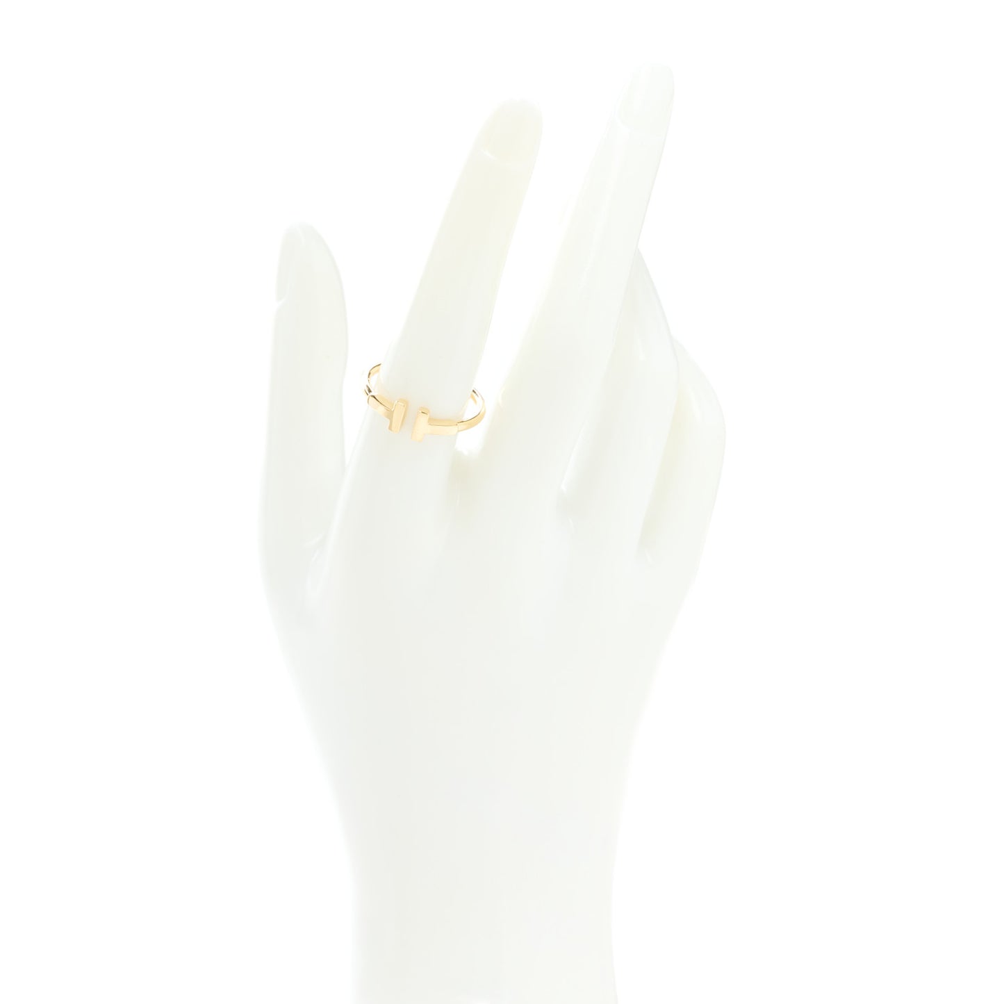 18K Yellow Gold T Wire Ring 56 7.75