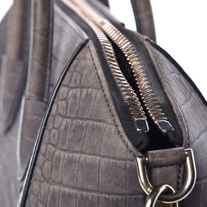 Givenchy Nubuck Crocodile Embossed Medium Antigona Washed Black 19 of 35