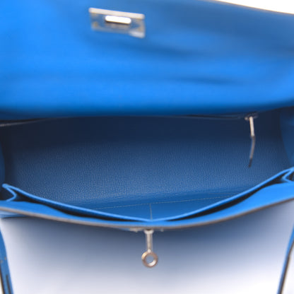 Hermes Evercolor Kelly Retourne 32 Bleu Hydra 8 of 42