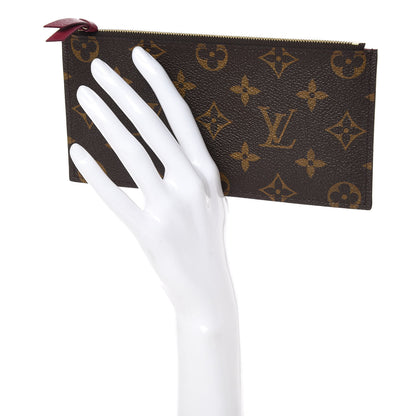 Louis Vuitton Monogram Felicie Chain Wallet Zippered Insert Fuchsia 2 of 6
