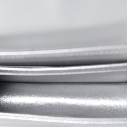 Christian Dior Metallic Grained Calfskin Baby Diorama Flap Bag Silver 5 of 11