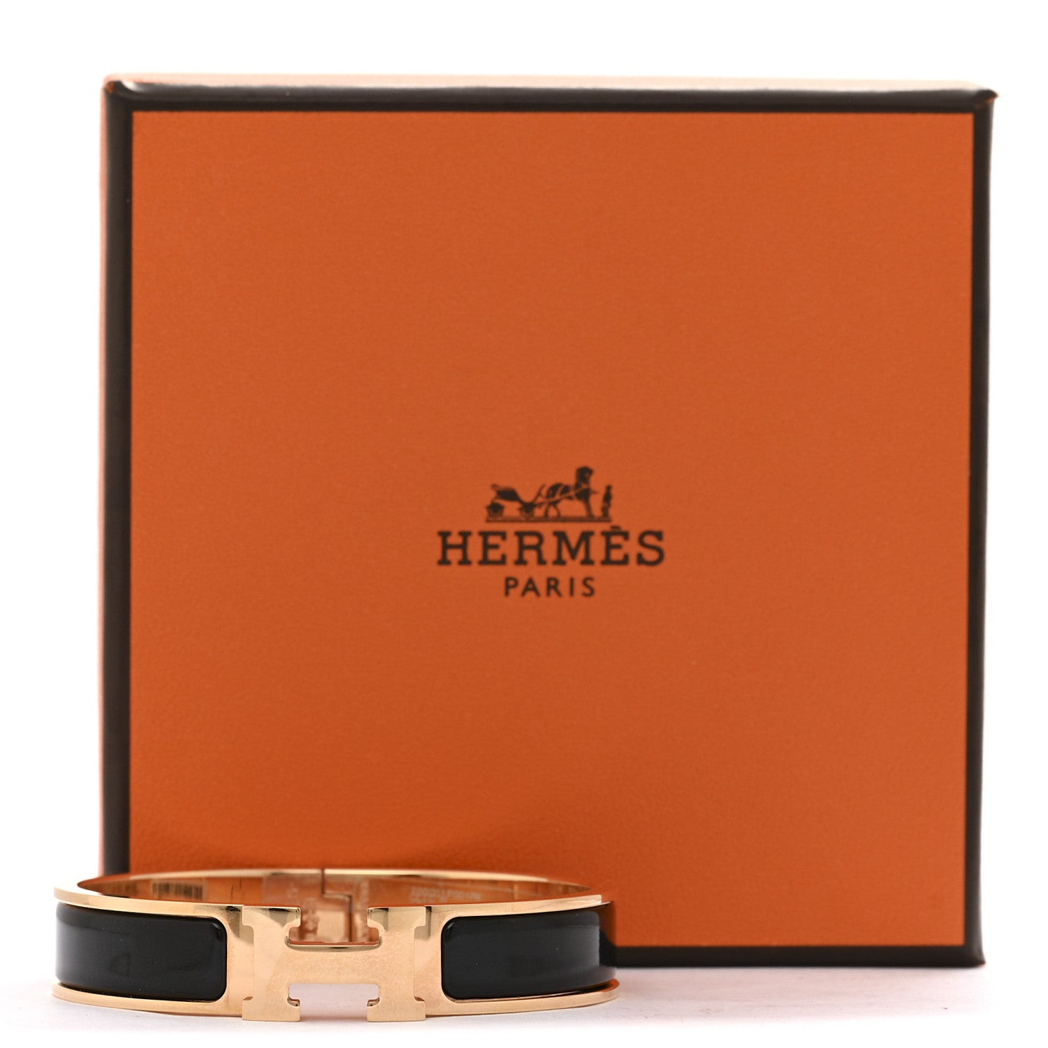 Hermes Enamel Narrow Clic Clac H Bracelet PM Black 4 of 4