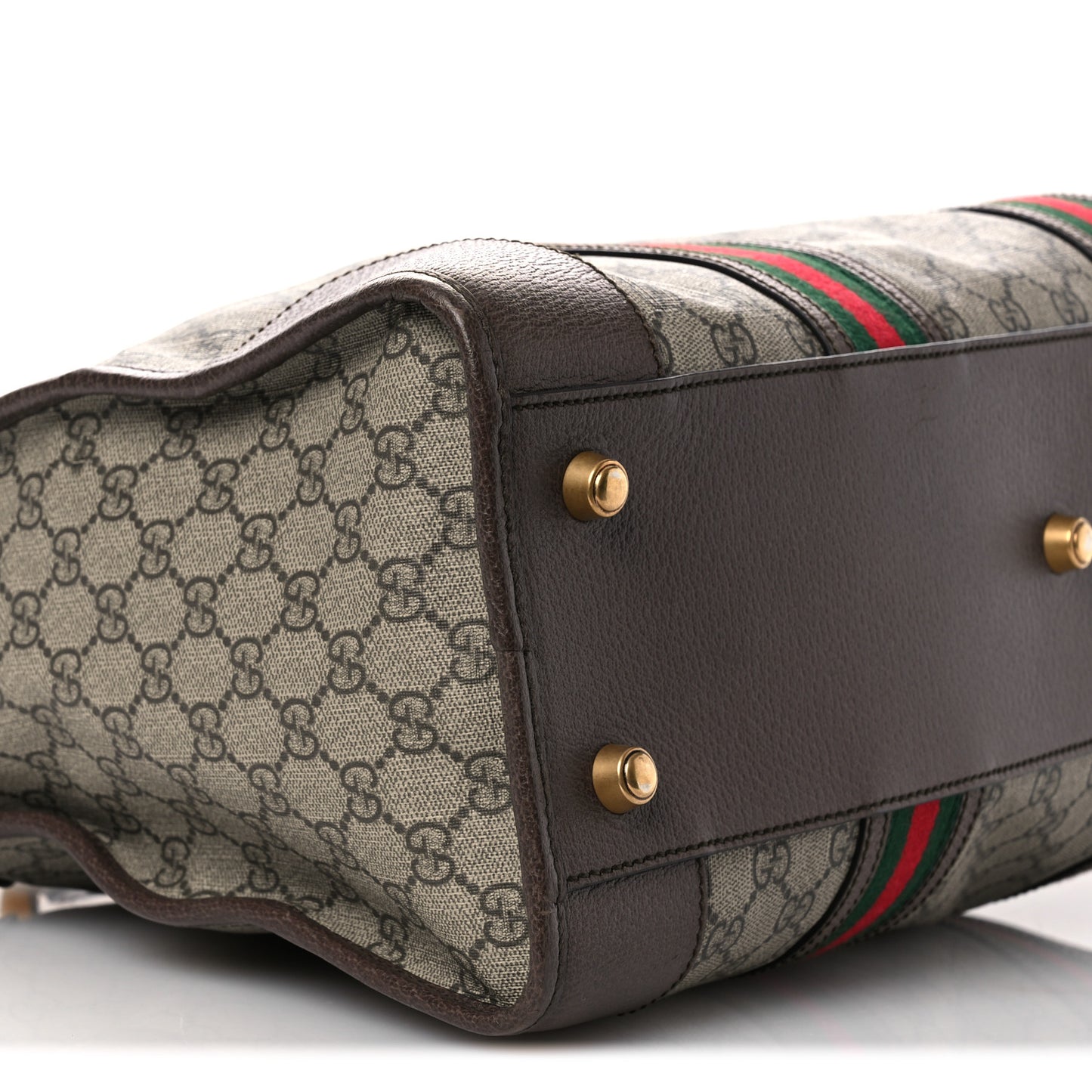 Soft GG Supreme Monogram Web Medium Duffle Bag Beige New Acero Crop