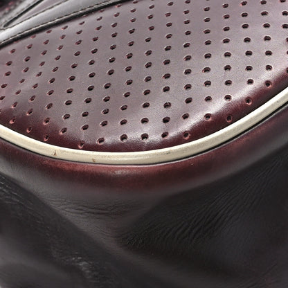 Prada Vitello Drive Perforated Bowling Bag Mosto 9 of 11