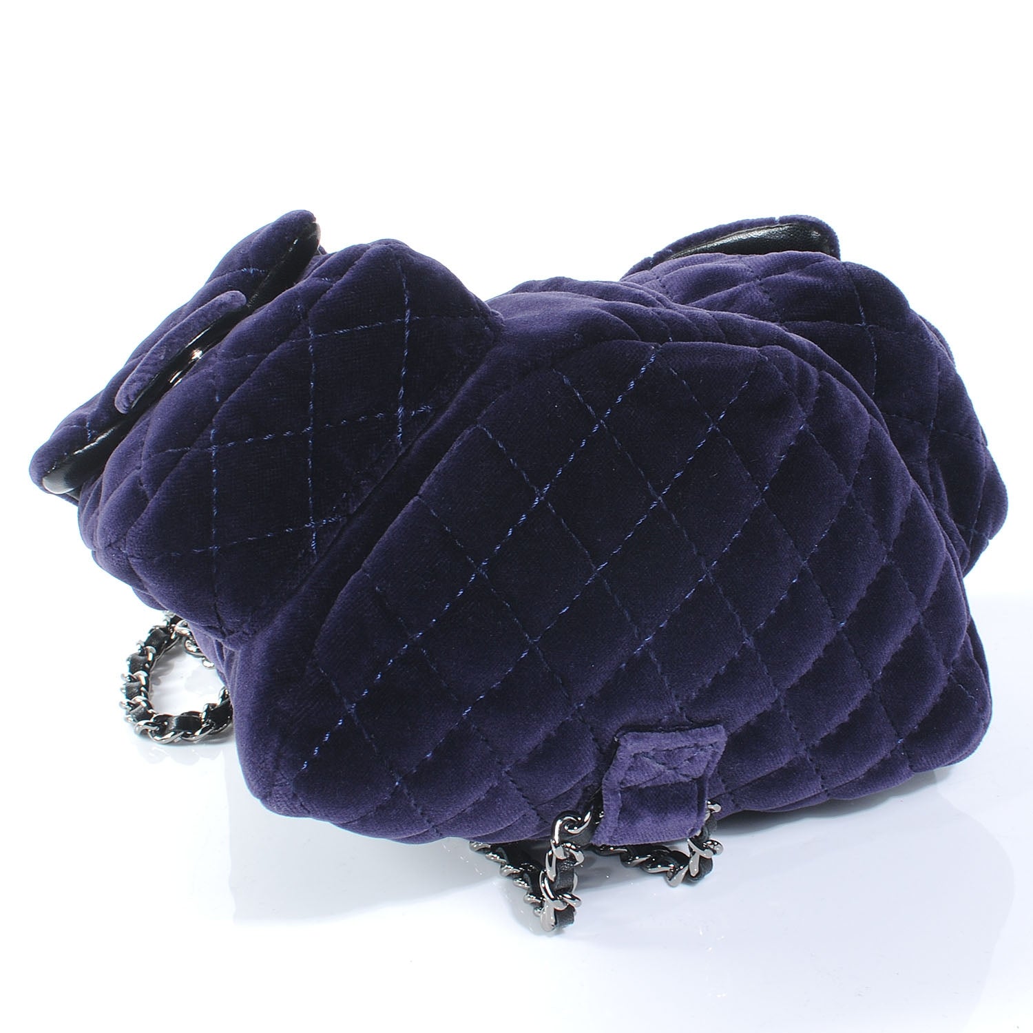 Chanel Velvet Mini Backpack Plum 4 of 8