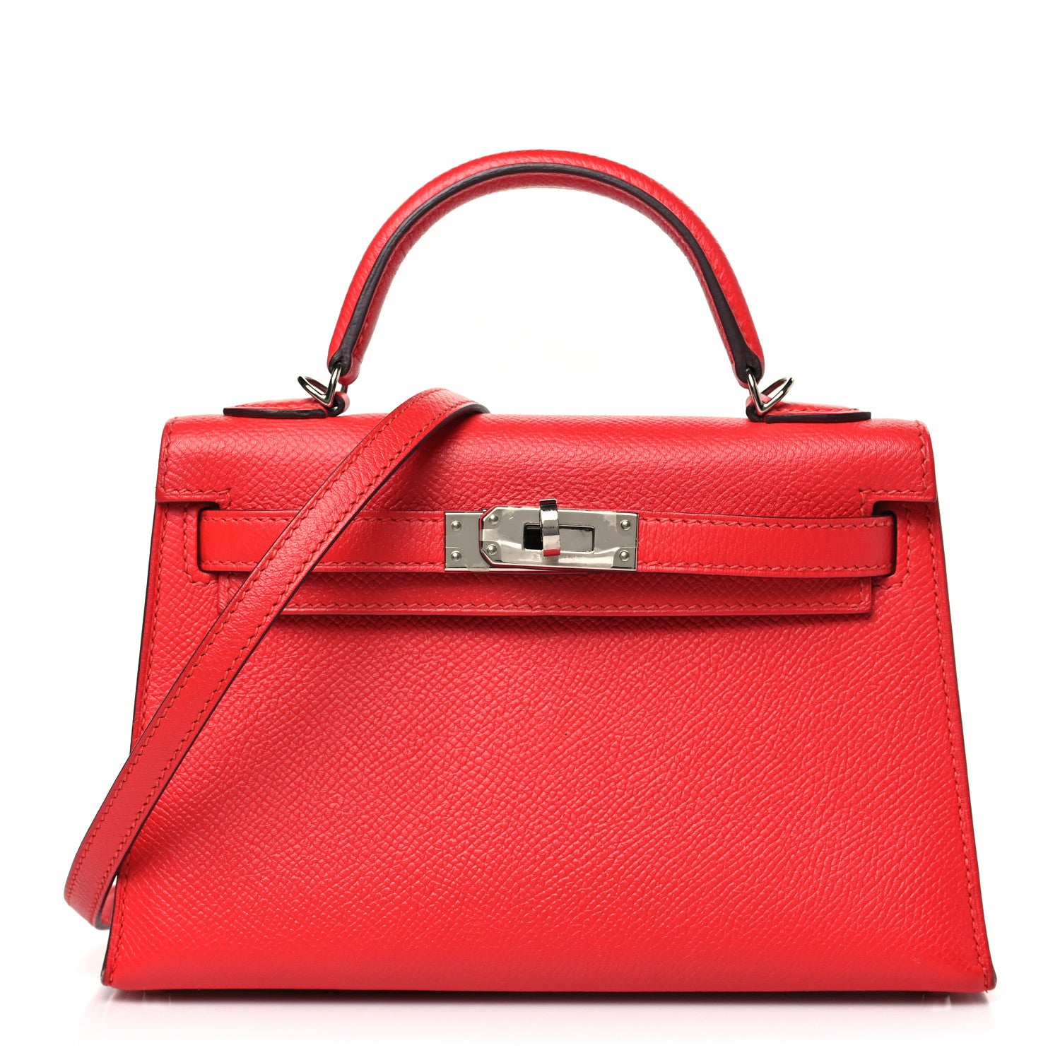 Hermes Epsom Mini Kelly Sellier 20 Rouge Tomate 1 of 10