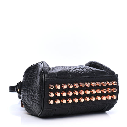 Alexander Wang Pebbled Lambskin Mini Rockie Black Rose Gold Hardware 3 of 5