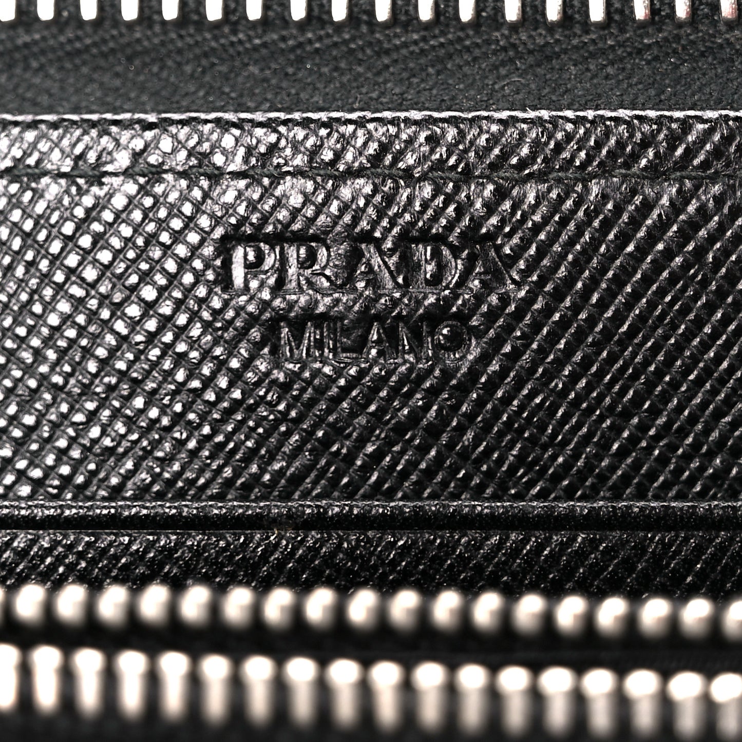 Tessuto Nylon Zip Around Wallet Black