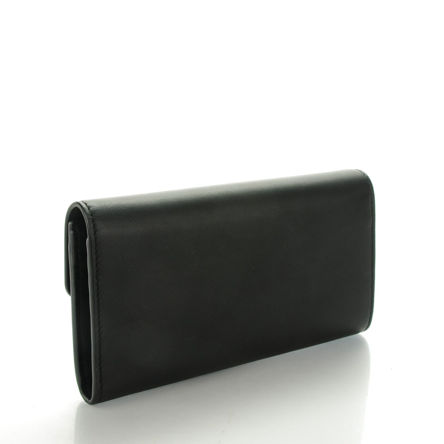 Moon Calfskin Icon Continental Wallet Black